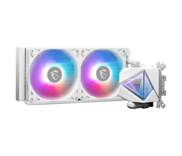 MSI MAG Core Liquid I240 White 2x120mm - 1280380 - zdjęcie